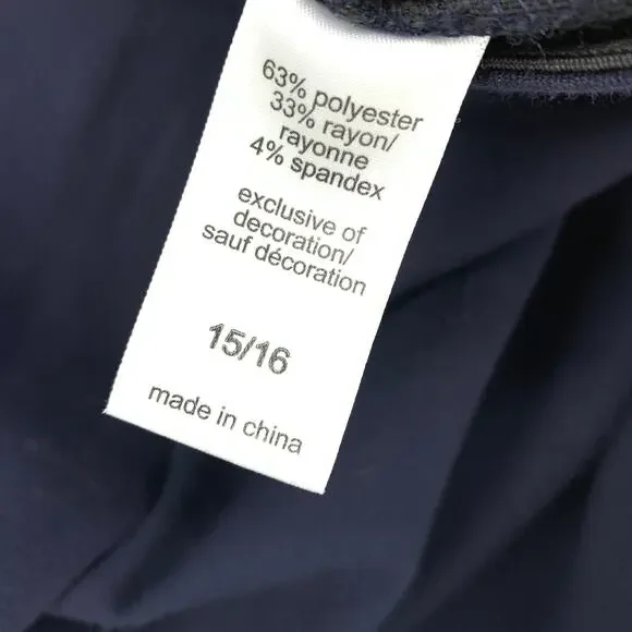 Maurices Pants Women's Size 15/16 Cropped Straight Leg Dress Navy Blue - Picture 6 of 6